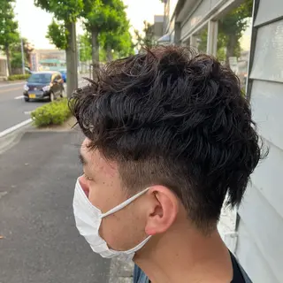 ショート メンズ 佐藤 悠生 メンズパーマ.カットのヘアスタイル