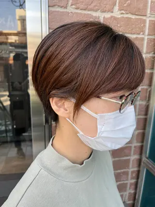 ショート カラー パーマ ヘアアレンジ メンズ キッズ ネイル マツエク・マツパ アイブロウ 久木原 ゆりのヘアスタイル