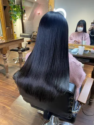 ロング カラー ヘアアレンジ レイヤーカット×髪質 改善🇰🇷シオリのヘアスタイル