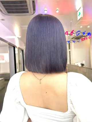 セミロング カラー 🫒オリーブ/透け感 レイヤー🌿モエカのヘアスタイル