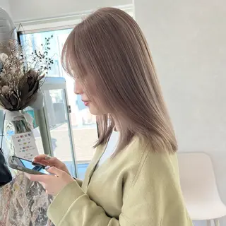 ミディアム ⭐️横浜ブリーチ特化 美容師 堤涼⭐️のヘアスタイル