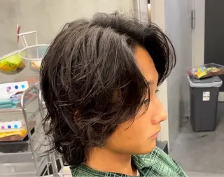 ロング パーマ ヘアアレンジ メンズ fifth 石川 凪のヘアスタイル