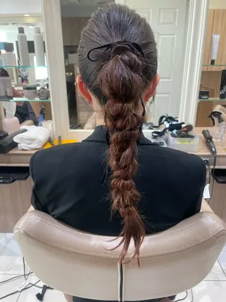 ロング ヘアアレンジ 韓国ヘアメイク🎀/ 縮毛矯正✨山本媛香のヘアスタイル