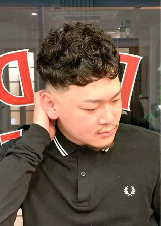ショート パーマ メンズ 三宮メンズカット ヨシイッキのヘアスタイル