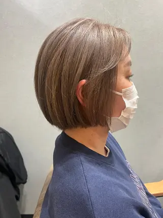 ショート カラー パーマ ヘアアレンジ メンズ キッズ ネイル マツエク・マツパ アイブロウ 久木原 ゆりのヘアスタイル