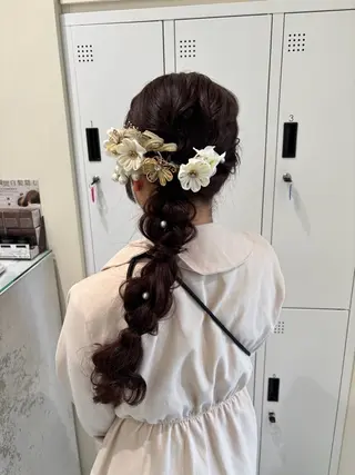 ヘアアレンジ ツヤカラー/アレンジ /湘南/ハナメ‎🤍のヘアスタイル