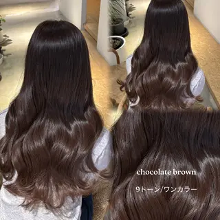 ロング カラー えんぐちとも／透明感 カラー／博多ボブのヘアスタイル