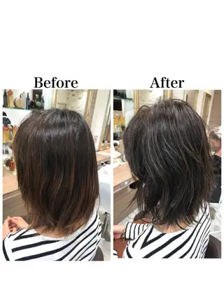 ミディアム 新宿 木下拓哉のヘアスタイル