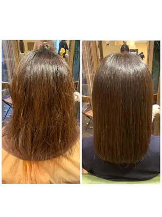 ミディアム カラー 加茂 しのぶのヘアスタイル