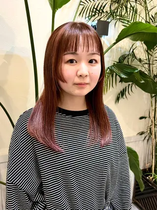 セミロング カラー ショート& パーマ　坂本のヘアスタイル