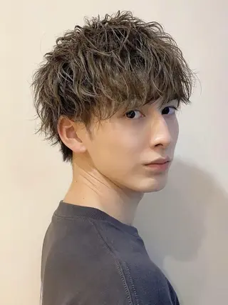 ショート カラー パーマ メンズ 原宿メンズパーマ /fifth富樫倭のヘアスタイル