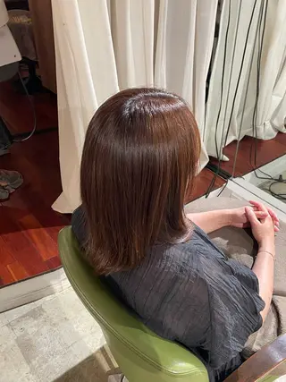 カラー くま‪‪🤍透明感 🎀ナチュラルカラーのヘアスタイル