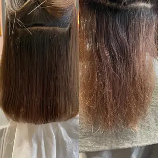 セミロング カラー 縞田 健一のヘアスタイル