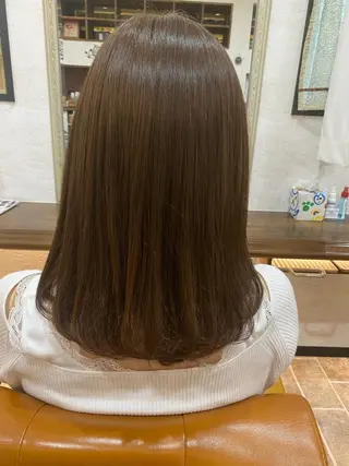 セミロング カラー 松本 沙良のヘアスタイル