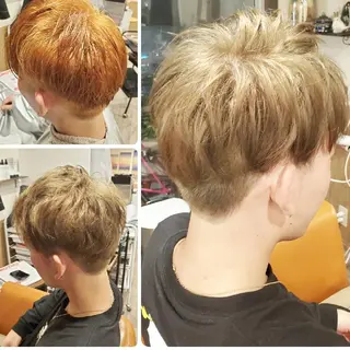ショート メンズ カラー spa hair ark 富井直美のヘアスタイル