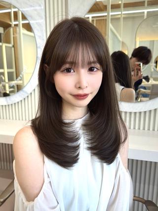 セミロング 顔周り/レイヤー/ 前髪/TAKUのヘアスタイル