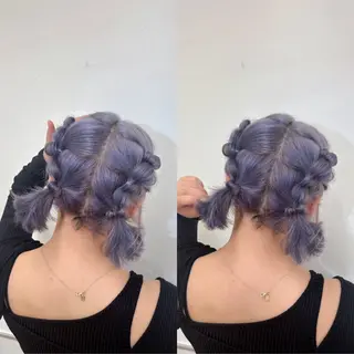 ショート ヘアアレンジ 梅田茶屋町ヘアセット 🎀RIONA🎀のヘアスタイル