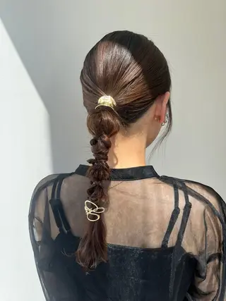 ロング ヘアアレンジ cana 札幌レイヤースタイルのヘアスタイル