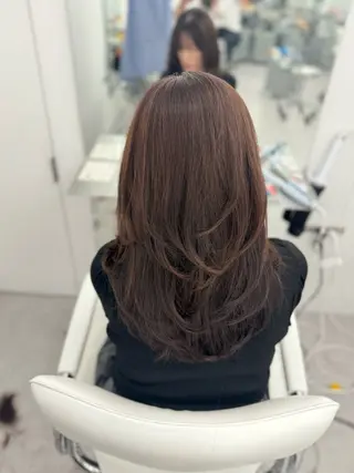 ロング カラー 顔まわりの神様✨ 透明感カラー藤嶋秀幸のヘアスタイル