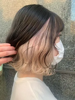 ショート カラー ヘアアレンジ 🔶似合わせセンター パート/ヤス🔶のヘアスタイル