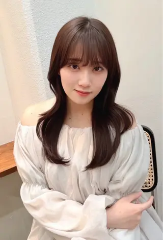 セミロング カラー 🎀ブリーチなしカラ ー🎀Mizukiのヘアスタイル