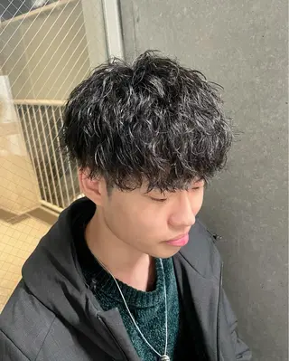 パーマ メンズ メンズモテパーマ💙 fuwaのヘアスタイル