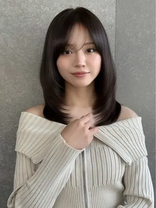 ミディアム カラー 🦋韓国風レイヤー/ 艶髪矯正🦋凛太郎のヘアスタイル