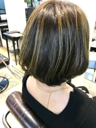 ミディアム カラー メンズカットパーマ 似合わせカット 小林のヘアスタイル