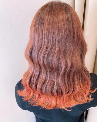 セミロング カラー ヘアアレンジ シールエクステ専門店 Spira藤崎宮のヘアスタイル