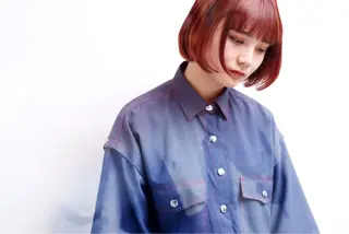 ミディアム カラー レイヤーカット ベージュカラー/小島のヘアスタイル