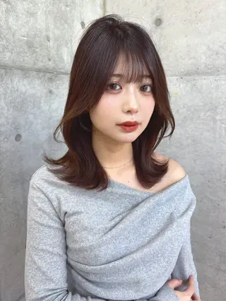 ミディアム 福岡縮毛矯正✨️ ストレート 向井和輝のヘアスタイル