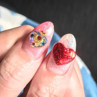 ネイル 渋谷/チップ長さ出し 👑アプレgel-xのネイルデザイン