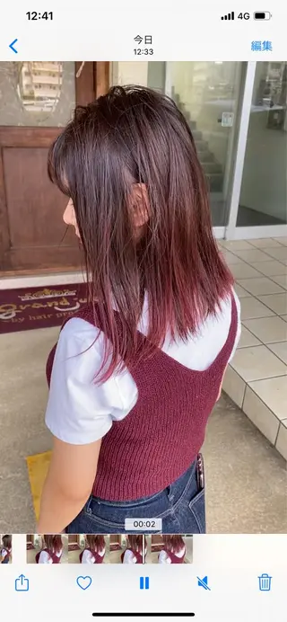 ミディアム カラー grand juteのヘアスタイル