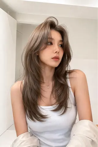 セミロング レイヤーカット⭐️ ハッシュカット特化のヘアスタイル