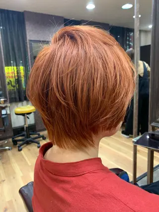 ショート カラー 髪質改善🩵艶髪 ストレート🩵山口のヘアスタイル