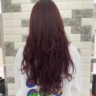 カラー 韓国ヘア レイヤーカットのヘアスタイル