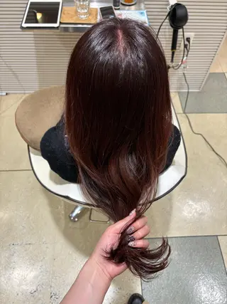 セミロング カラー 透明感カラー/ レイヤー/ユウユのヘアスタイル