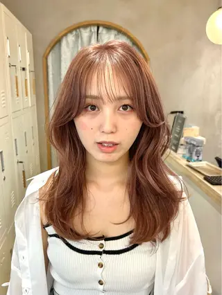 セミロング 🩵縮毛矯正/ブリー チ/髪質改善/いつかのヘアスタイル