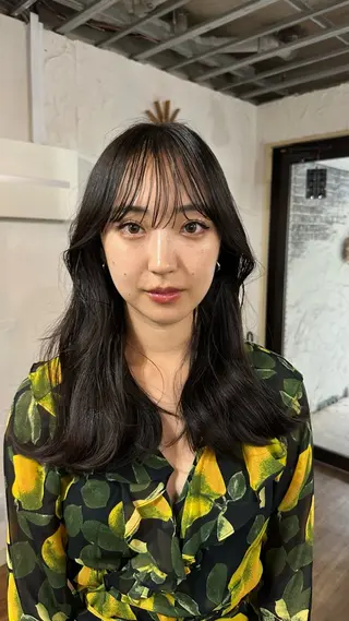 ロング カラー 韓国風レイヤーカット 上手く丁寧早い/マツのヘアスタイル
