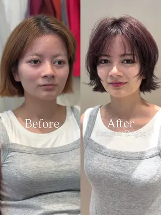 ショート 山村さら💎垢抜け イメチェン/レイヤーのヘアスタイル