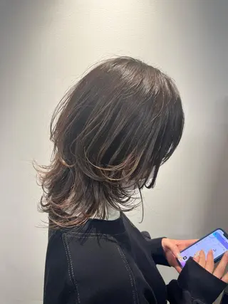 ミディアム カラー ヘアアレンジ 似合わせレイヤー✄﻿ ヨシノ マサキのヘアスタイル