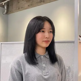 カラー いまかわ ゆなのヘアスタイル