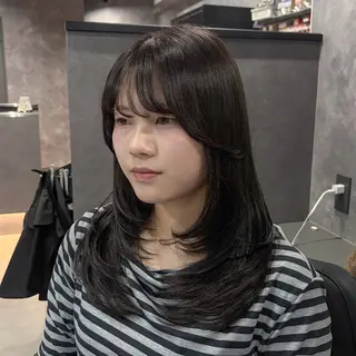 セミロング カラー 韓国・網紅style 🦋HONOKA🦋のヘアスタイル