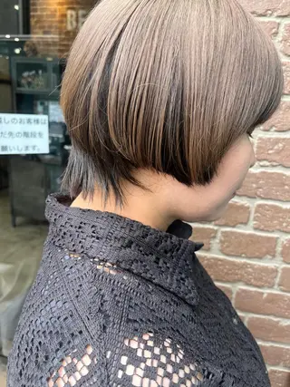 ショート カラー パーマ ヘアアレンジ メンズ キッズ ネイル マツエク・マツパ アイブロウ 久木原 ゆりのヘアスタイル