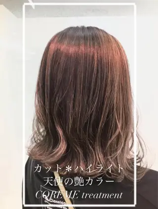 ミディアム カラー 縮毛矯正/髪質改善/ 艶髪ササキナツミのヘアスタイル