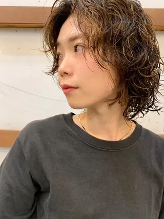 ミディアム パーマ tension 【テンション】のヘアスタイル