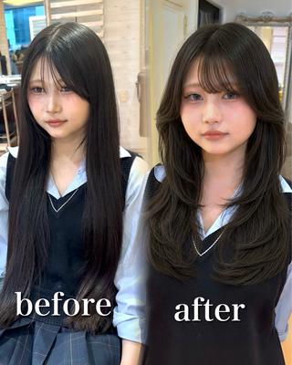 ロング カラー 前髪顔周り/レイヤー hiroのヘアスタイル