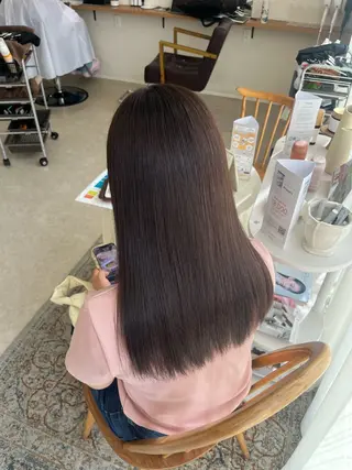ロング mei/艶髪/透明感 /暗髪/ヘアセットのヘアスタイル