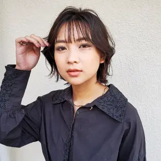 ショート カラー 韓国風レイヤーカット 上手く丁寧早い/マツのヘアスタイル