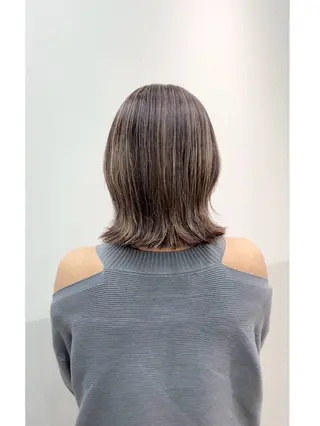 ミディアム カラー ヘアアレンジ 似合わせレイヤー/ 美髪縮毛矯正/ミナエのヘアスタイル
